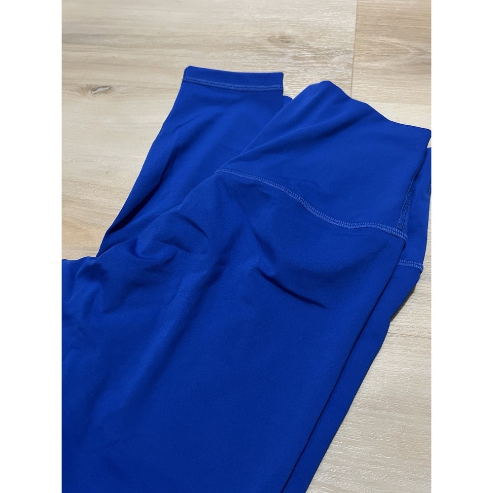 Yunoga Leggings Womens Small Royal Blue‎ High Waist Ankle Yoga Gym Stretch